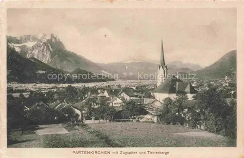 AK / Ansichtskarte Partenkirchen GARMISCH-PARTENKIRCHEN mit Zugspitze und Tirolerberge Feldpost