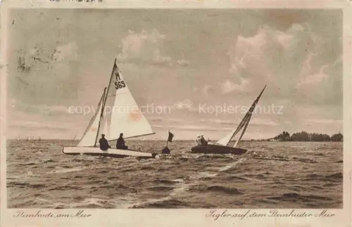 AK / Ansichtskarte Steinhuder Meer Wunstorf Segler auf dem Steinhuder Meer
