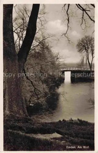 AK / Ansichtskarte EMDEN  Ostfriesland Am Wall