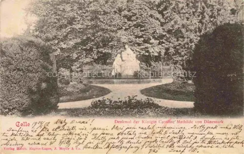 AK / Ansichtskarte CELLE  Niedersachsen Denkmal der Koenigin Caroline Mathilde von Daenemark