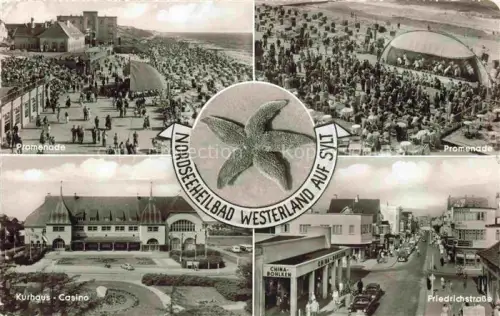 AK / Ansichtskarte WESTERLAND Sylt Promenade Kurhaus Casino Friedrichstrasse