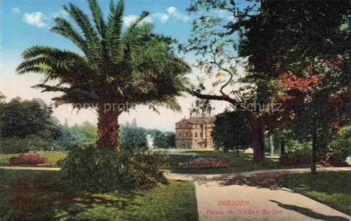 AK / Ansichtskarte DRESDEN Elbe Palais im Grossen Garten
