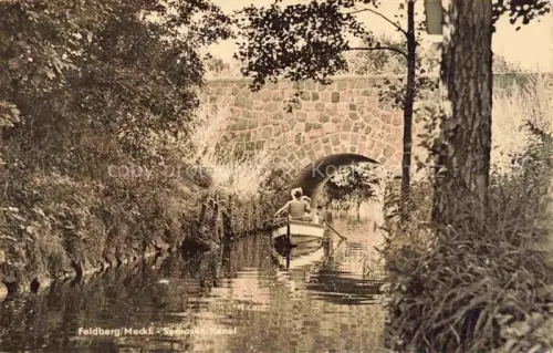 AK / Ansichtskarte Feldberg Mecklenburg Bad Seerosen Kanal