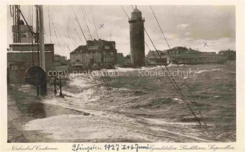 AK / Ansichtskarte CUXHAVEN Nordseebad Signalstation Leuchtturm Seepavillon