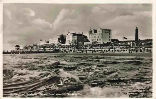 AK / Ansichtskarte BORKUM Nordseebad Strandfront von der Seeseite