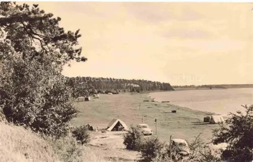 AK / Ansichtskarte Nossentiner Huette Mueritz Mecklenburg-Vorpommern Zeltplatz Strand