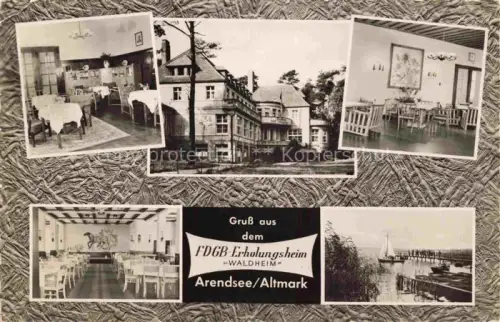 AK / Ansichtskarte Arendsee Altmark Sachsen-Anhalt FDGB Erholungsheim Waldheim Teilansichten