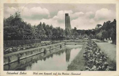 AK / Ansichtskarte LABOE Ostseebad Blick vom Kurpark auf das Marine Ehrenmal