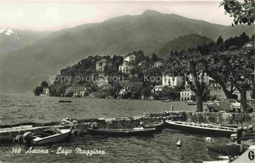 AK / Ansichtskarte Ascona Lago Maggiore TI Bootshafen Panorama
