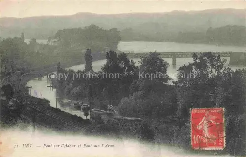 AK / Ansichtskarte Urt Bayonne 64 Pyrenees-Atlantiques Pont sur l'Adour et Pont sur l'Aran