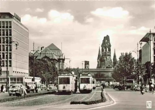 AK / Ansichtskarte STRAssENBAHN Tramway-- Berlin Charlottenburg Hardenbergstrasse Bahnhof Zoo