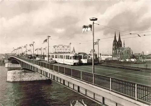 AK / Ansichtskarte STRAssENBAHN Tramway-- Koeln am Rhein Deutzer Kreuz 
