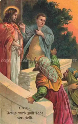 AK / Ansichtskarte Jesus Christus Christentum wird zum Tobe verurteilt 