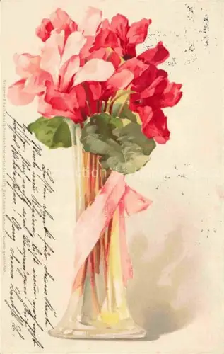 AK / Ansichtskarte MEIssNER & BUCH Litho Verlag Leipzig Blumen Vase 