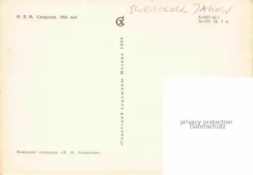 AK / Ansichtskarte Swerdlow Jakow Michailowitsch (1885-1919) Politik Russia 