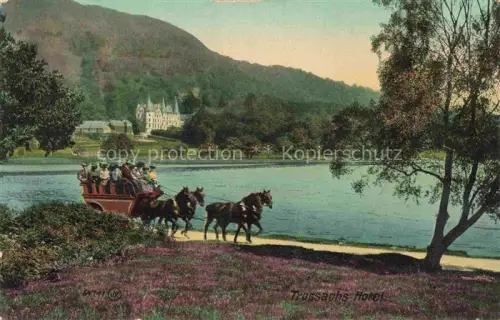AK / Ansichtskarte Trossachs Stirling Scotland UK Trossachs Hotel Pferdekutsche
