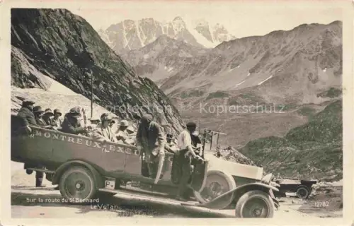 AK / Ansichtskarte Le Velan Mont Velan 3731m Valais VS Sur la route du St. Bernard Montreux-Excursions Automobil