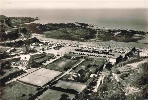 AK / Ansichtskarte Veulettes-sur-Mer DIEPPE 76 Seine-Maritime Les Tennis et la plage vue aérienne