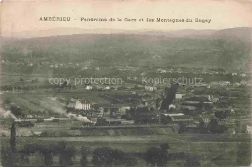 AK / Ansichtskarte Amberieu-en-Bugey Belley 01 Ain Panorama de la Gare et les Montagnes du Bugey