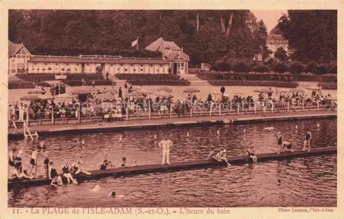 AK / Ansichtskarte Isle-Adam Pontoise 95 Val-d Oise Heure du bain sur la plage