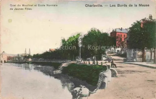 AK / Ansichtskarte CHARLEVILLE -MEZIERES 08 Ardennes Les bords de la Meuse Quai du Moulinet Ecole Normale de Jeunes Filles