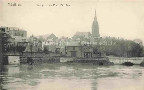 AK / Ansichtskarte Mezieres CHARLEVILLE-MEZIERES 08 Ardennes Vue prise du Pont d'Arches Eglise