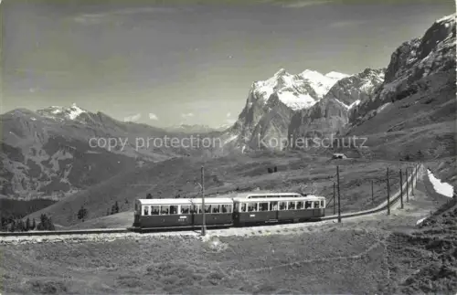AK / Ansichtskarte Grindelwald BE Wengernalpbahn unterhalb der Kleinen Scheidegg Wetterhorn