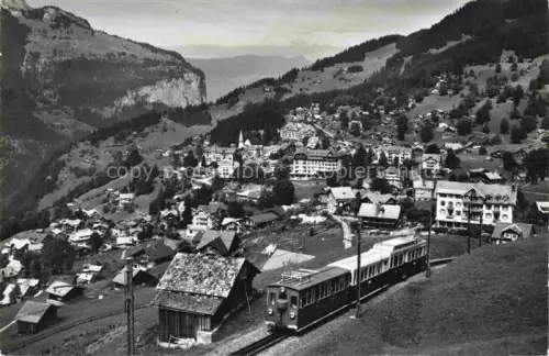 AK / Ansichtskarte Wengen  BE Panorama Bahn