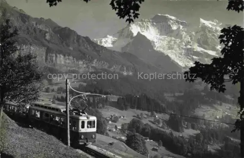 AK / Ansichtskarte Wengernalp-Bahn Wengernalp Wengen BE mit Jungfrau