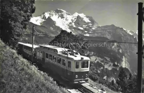 AK / Ansichtskarte Wengernalp-Bahn Wengernalp Wengen BE Lauterbrunnen Wengen mit Jungfrau