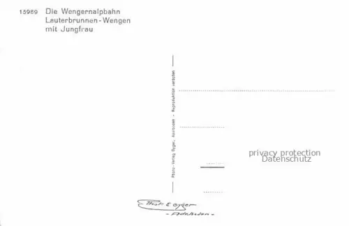 AK / Ansichtskarte Wengernalp-Bahn Wengernalp Wengen BE Lauterbrunnen Wengen mit Jungfrau