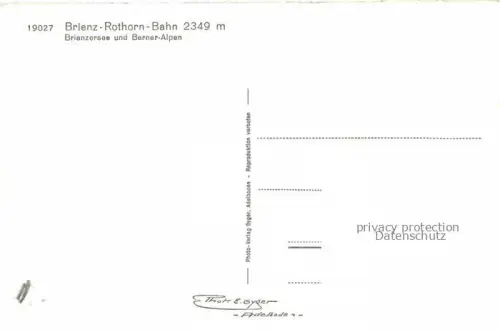 AK / Ansichtskarte Brienzersee Brienz BE Brienz Rothorn Bahn mit Berner Alpen
