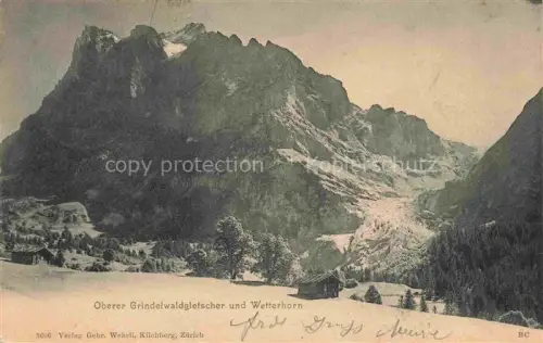AK / Ansichtskarte Grindelwaldgletscher BE mit Wetterhorn