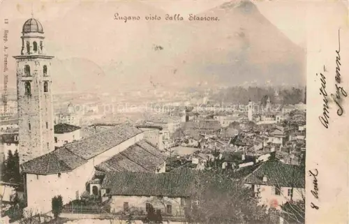 AK / Ansichtskarte LUGANO Lago di Lugano TI visto Bella Stasione