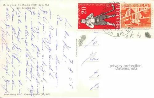 AK / Ansichtskarte Brienzersee Brienz BE mit Brienzer Rothornbahn