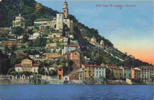 AK / Ansichtskarte Morcote Lago di Lugano TI Panorama Militaerpost