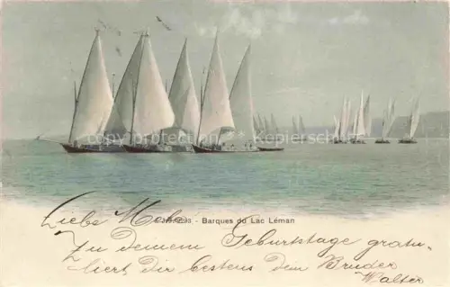 AK / Ansichtskarte Lac Leman Genfersee GE Barques du Lac Leman