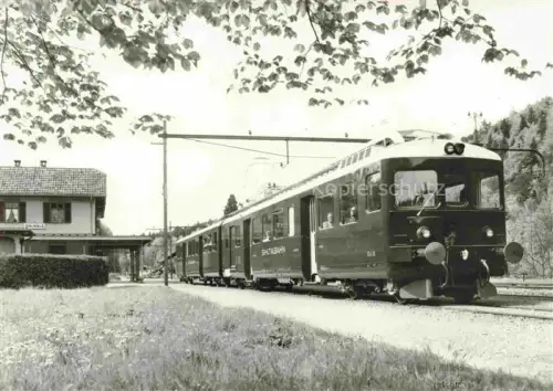 AK / Ansichtskarte Sihlwald Zuerich ZH SiTB Pendelzug auf Probefahrt am Bahnhof Sihlwald
