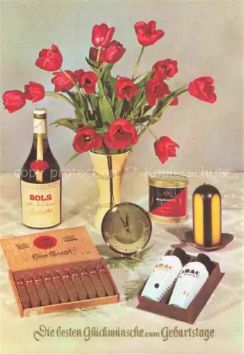 AK / Ansichtskarte Zigarren Zigarette Cigar Blumen Schnaps Bols ABAC