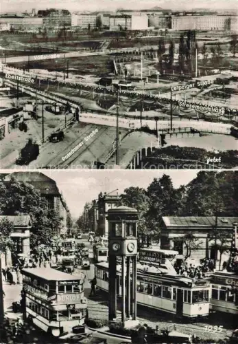 AK / Ansichtskarte Grenze Douane Zoll Frontiere Border-- Berlin Strassenbahn  