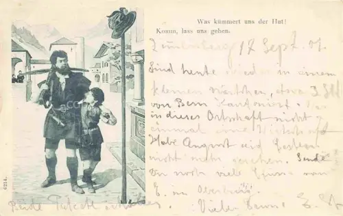 AK / Ansichtskarte TELL  Wilhelm Schiller Schweiz Armbrust Kind