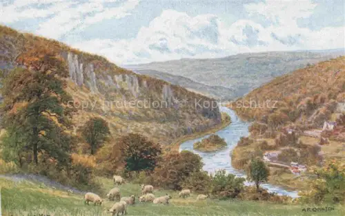 AK / Ansichtskarte Ilfracombe North Devon UK Panorama Watercolour Drawing A.R. Quinton Kuenstlerkarte