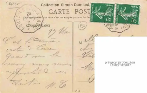 AK / Ansichtskarte BASTIA 2B Haute-Corse Type de femme Corse Collection Simon Damiani
