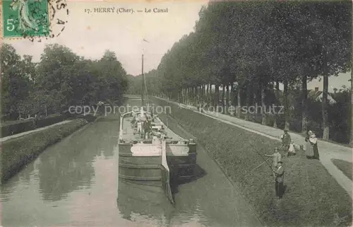 AK / Ansichtskarte Herry BOURGES 18 Cher Le Canal Bateau