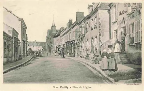 AK / Ansichtskarte Vailly-sur-Sauldre Bourges 18 Cher Place de l'Eglise