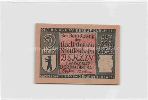 AK / Ansichtskarte Pferdebahn Pferdetram 2 Mark Berlin 1865/1902
