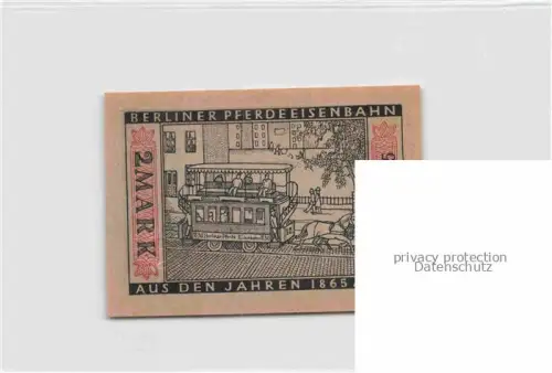 AK / Ansichtskarte Pferdebahn Pferdetram 2 Mark Berlin 1865/1902