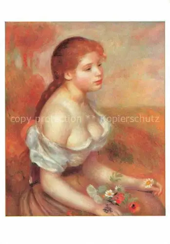 AK / Ansichtskarte RENOIR Pierre-Auguste (1841-1919) Kuenstlerkarte Nr. 94 Junges Maedchen mit Blumen