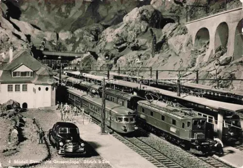 AK / Ansichtskarte Modell-Eisenbahn Modellbau-Eisenbahn Postkarte Morgensonne Zuerich b/Zoo 