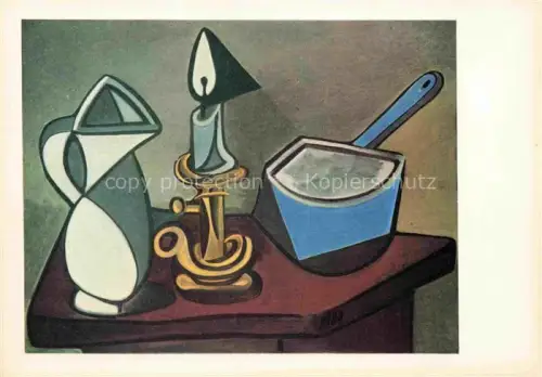 AK / Ansichtskarte PICAssO Pablo (1881-1973) Kuenstlerkarte Candlestick jug and enamelled